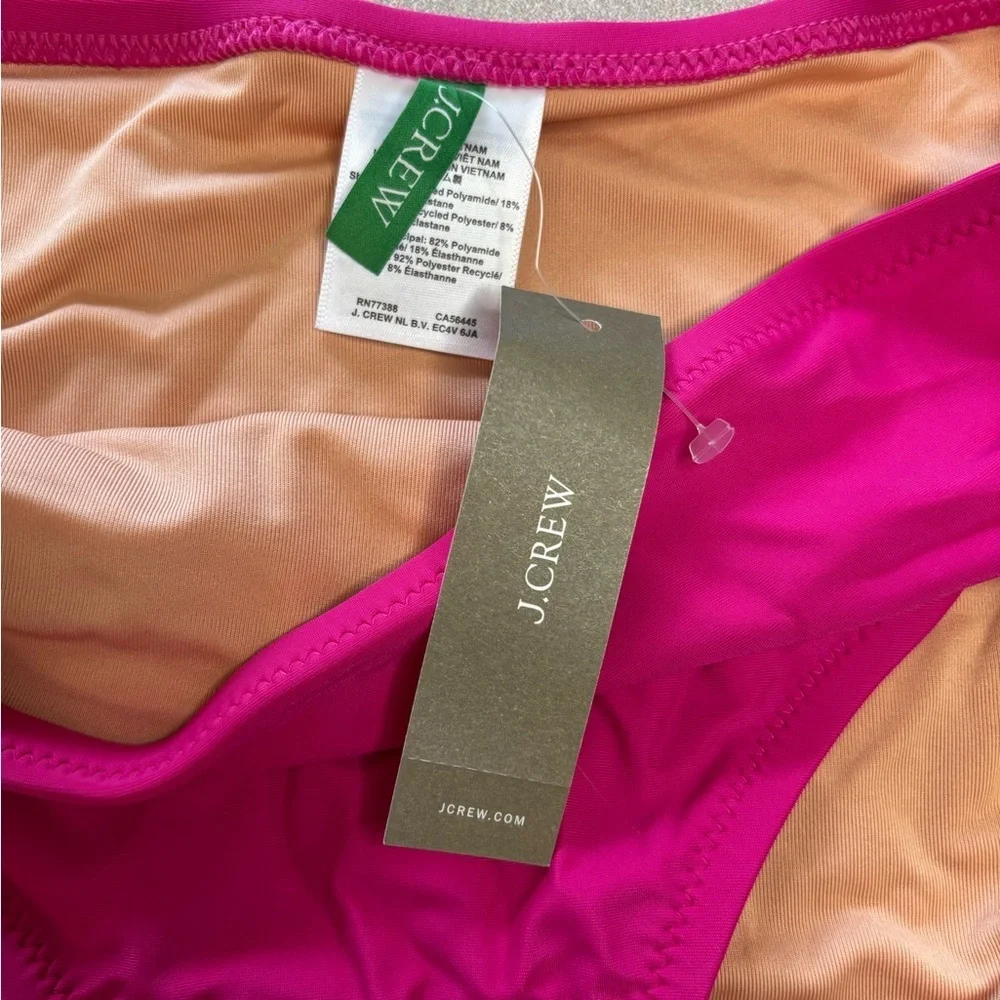 J. Crew Magenta High Waist High Leg Bikini Bottom NWT